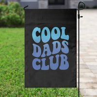 Cool Dads Club Blue Typography Garden Flag Fathers Day Gift