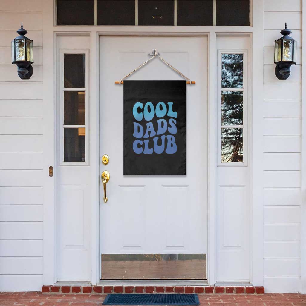 Cool Dads Club Blue Typography Garden Flag Fathers Day Gift