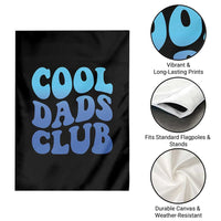 Cool Dads Club Blue Typography Garden Flag Fathers Day Gift