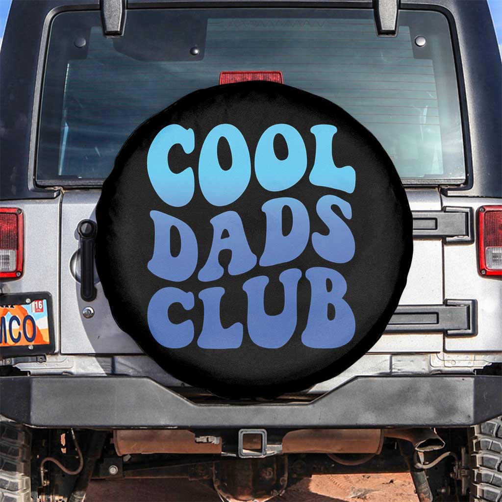 Cool Dads Club Blue Typography Spare Tire Cover Fathers Day Gift