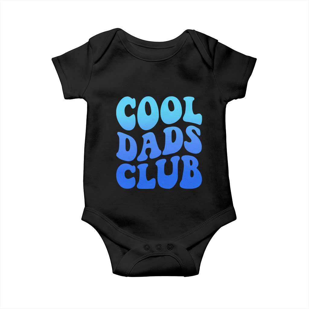 Cool Dads Club Blue Typography Baby Onesie Fathers Day Gift