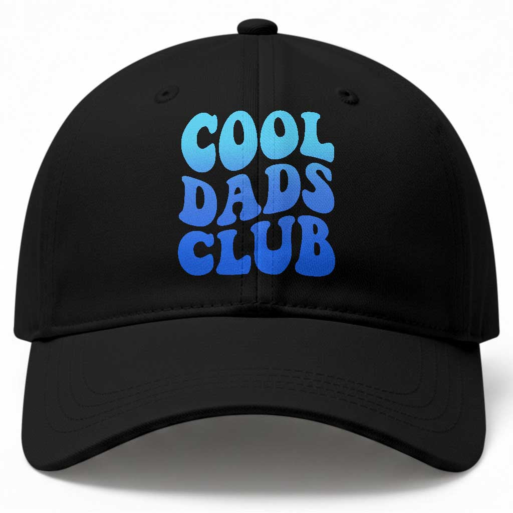 Cool Dads Club Blue Typography Baseball Cap Fathers Day Gift