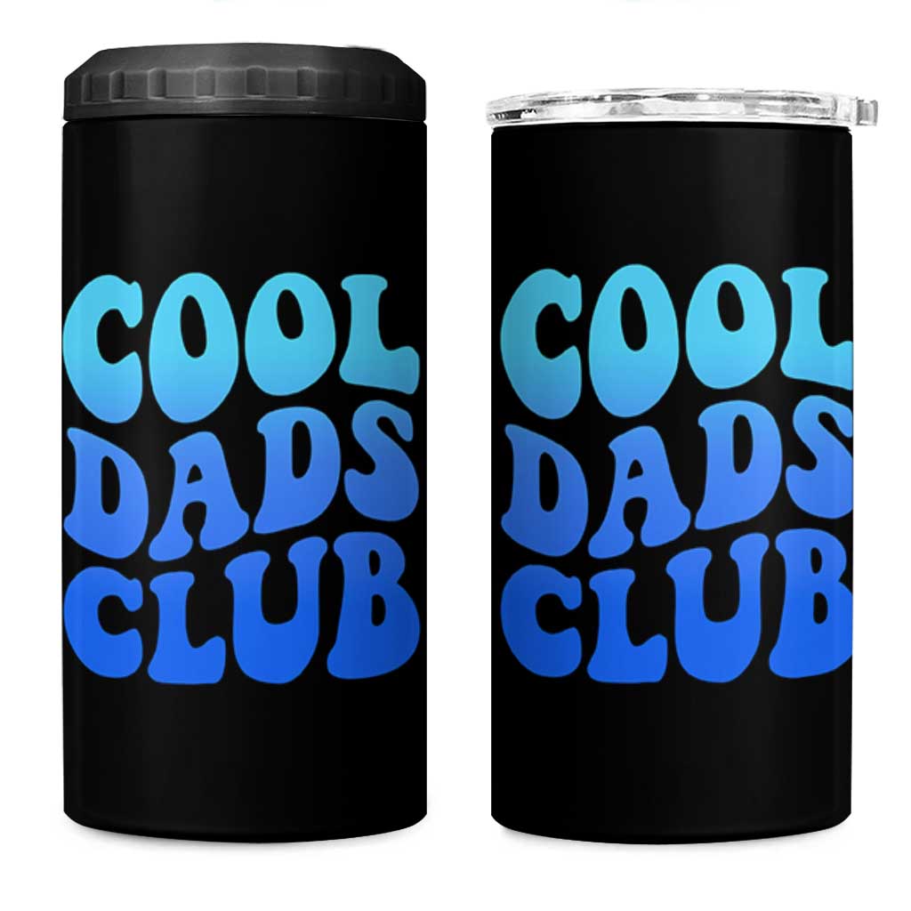 Cool Dads Club Blue Typography 4 in 1 Can Cooler Tumbler Fathers Day Gift