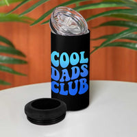 Cool Dads Club Blue Typography 4 in 1 Can Cooler Tumbler Fathers Day Gift