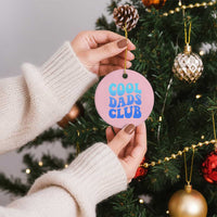 Cool Dads Club Blue Typography Ceramic Ornament Fathers Day Gift