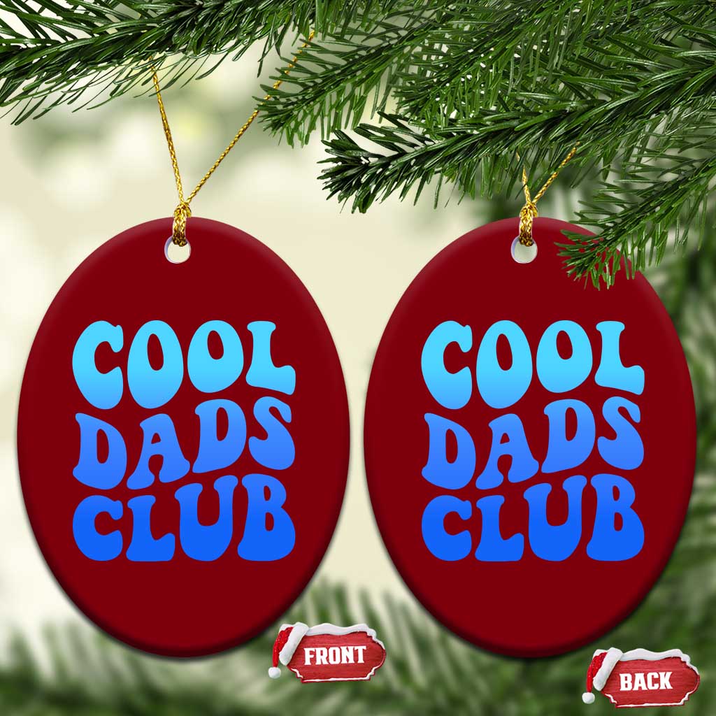Cool Dads Club Blue Typography Ceramic Ornament Fathers Day Gift