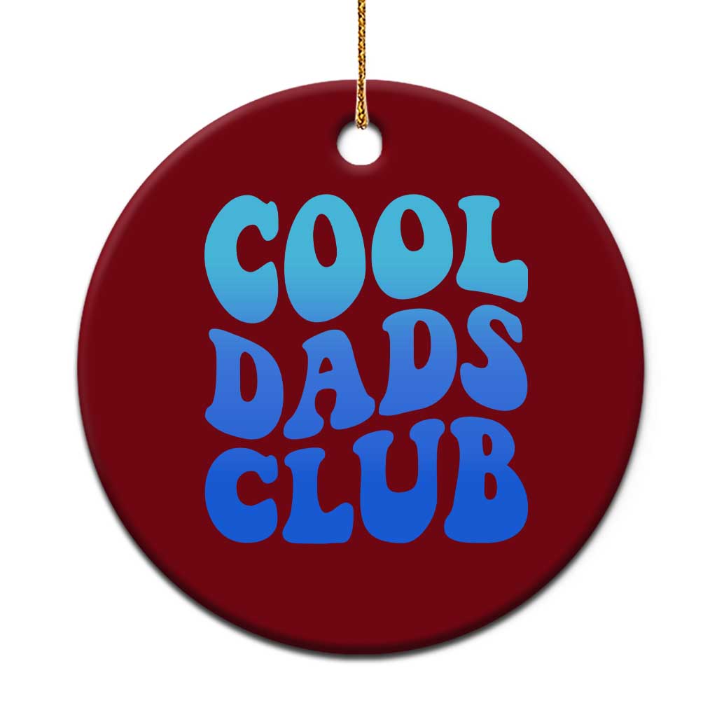 Cool Dads Club Blue Typography Ceramic Ornament Fathers Day Gift