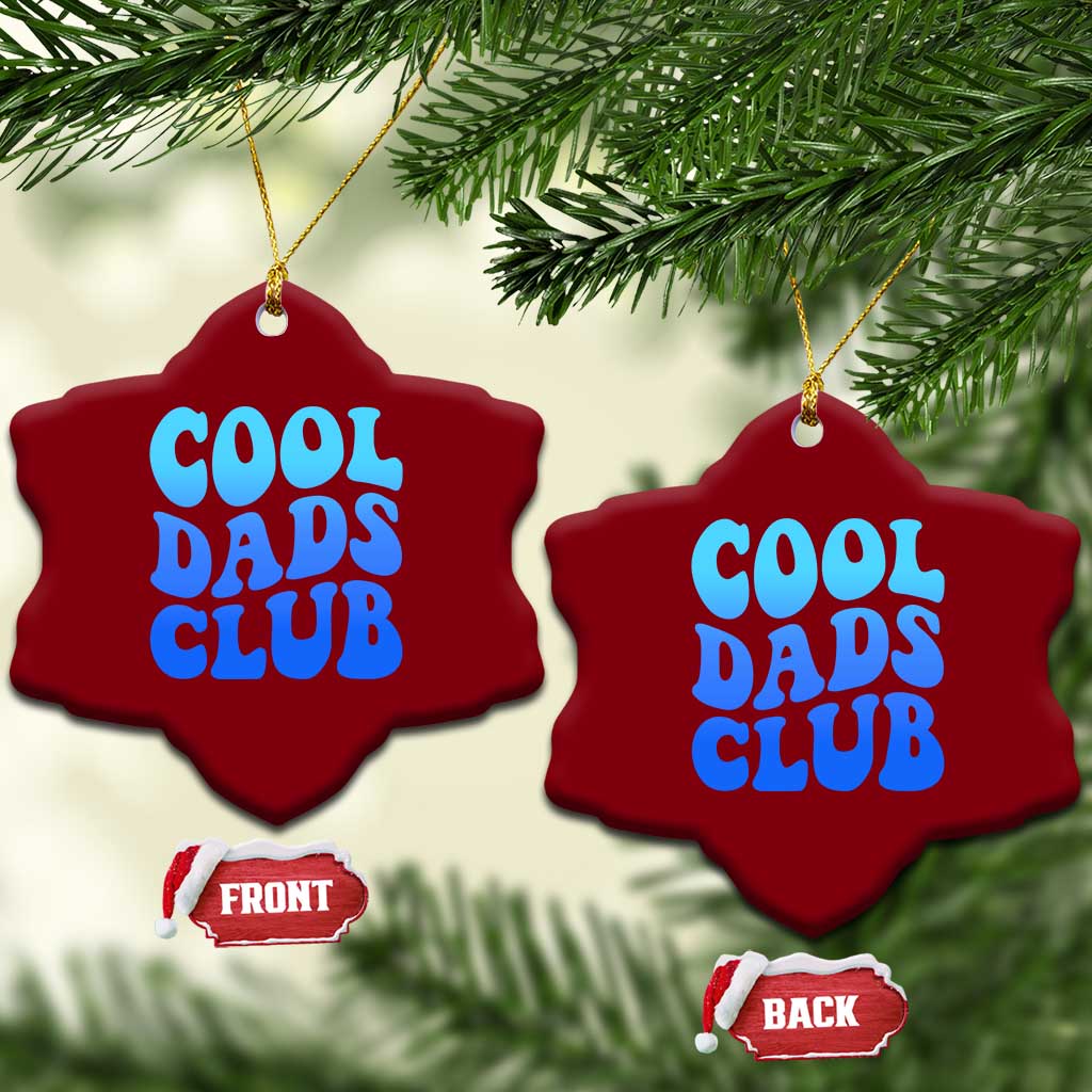 Cool Dads Club Blue Typography Ceramic Ornament Fathers Day Gift