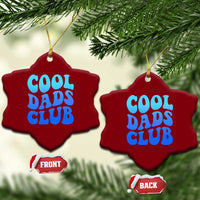 Cool Dads Club Blue Typography Ceramic Ornament Fathers Day Gift