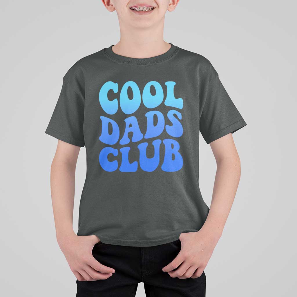 Cool Dads Club Blue Typography T Shirt For Kid Fathers Day Gift