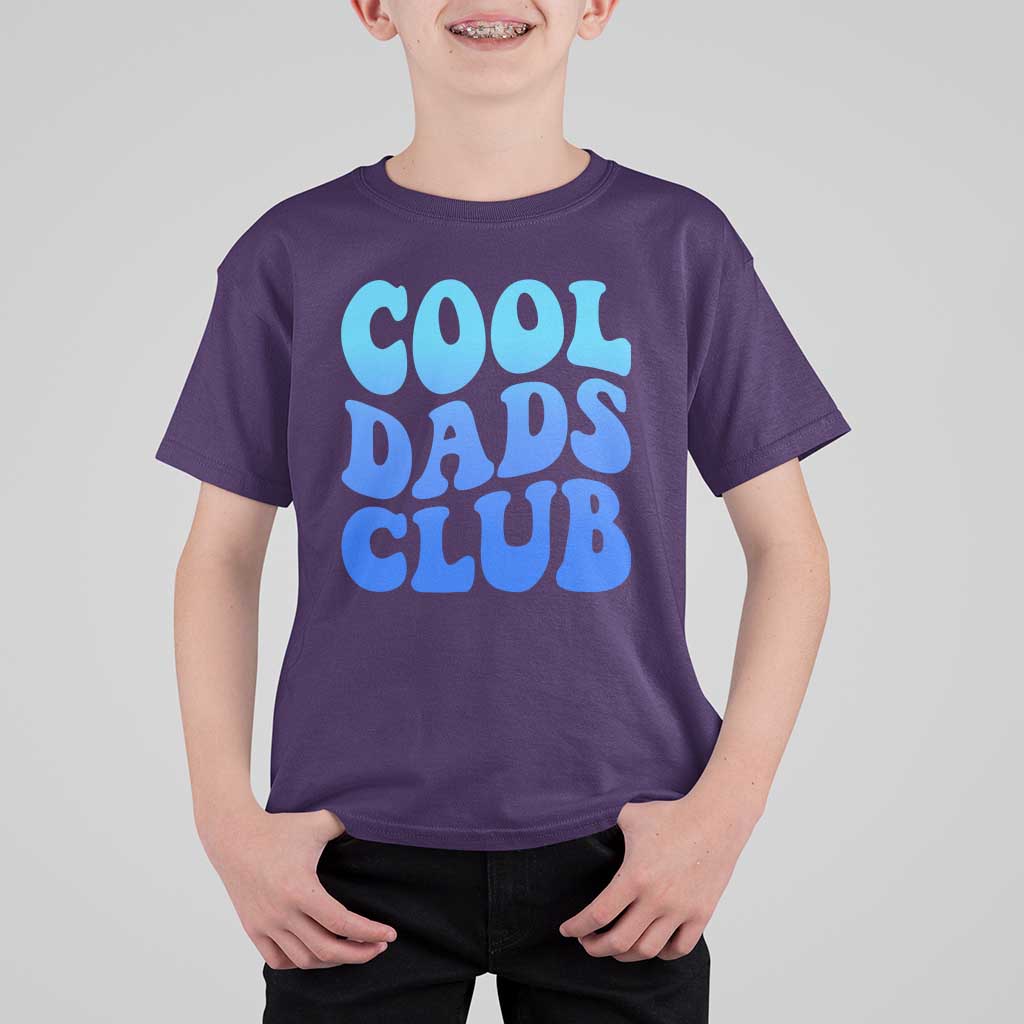 Cool Dads Club Blue Typography T Shirt For Kid Fathers Day Gift
