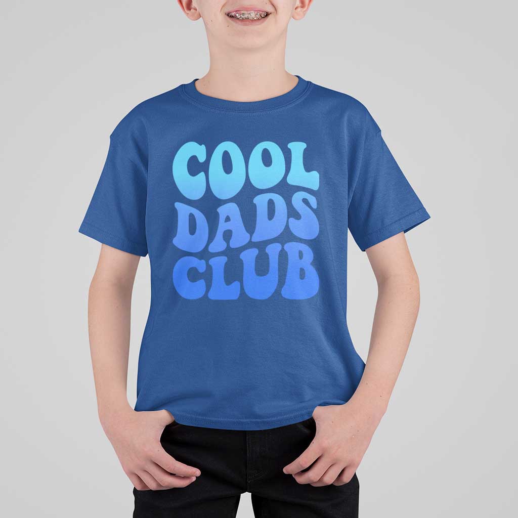 Cool Dads Club Blue Typography T Shirt For Kid Fathers Day Gift