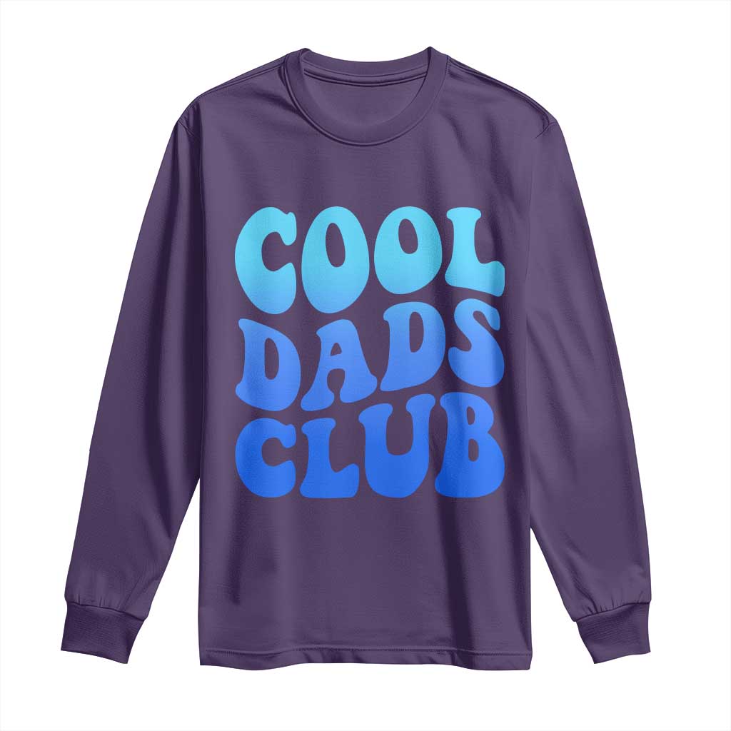 Cool Dads Club Blue Typography Long Sleeve Shirt Fathers Day Gift