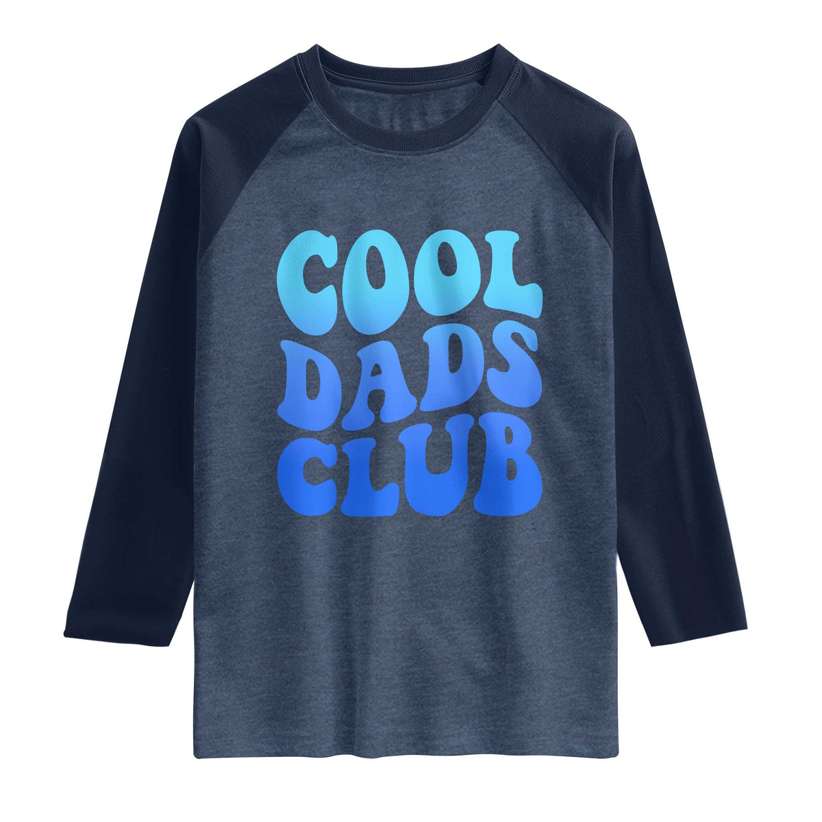 Cool Dads Club Blue Typography Raglan Shirt Fathers Day Gift
