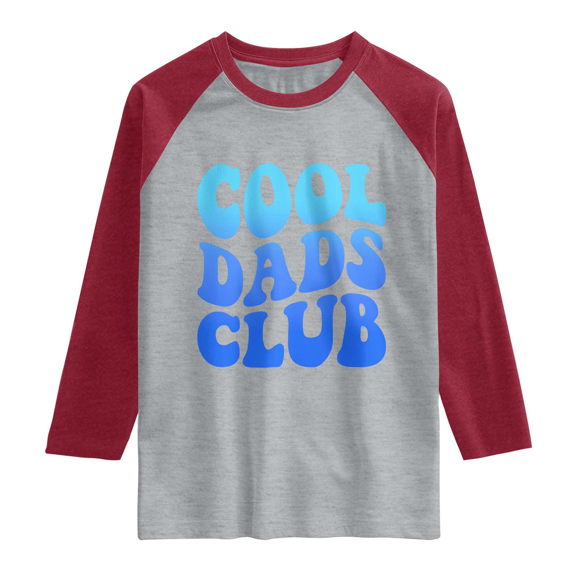 Cool Dads Club Blue Typography Raglan Shirt Fathers Day Gift