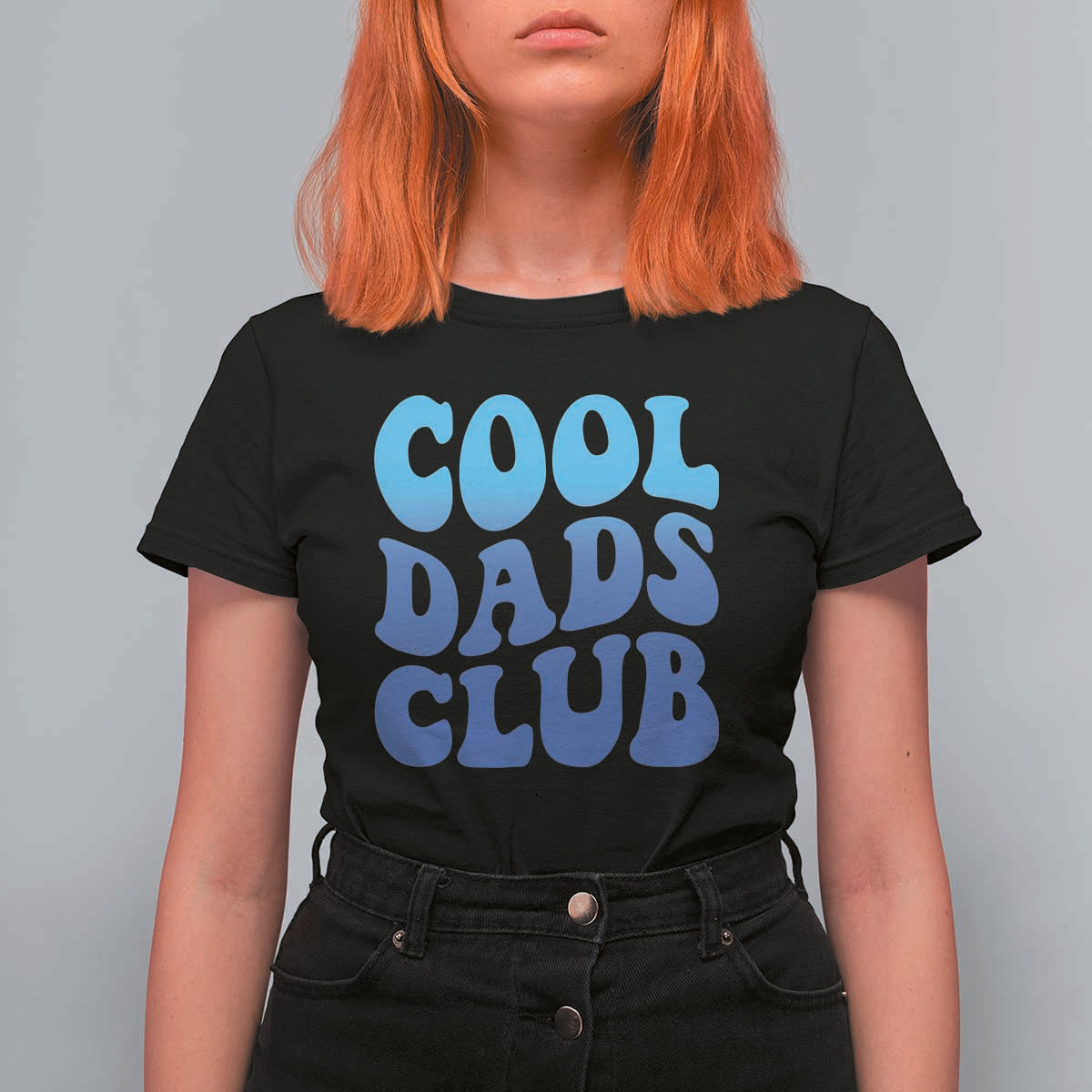 Cool Dads Club Blue Typography T Shirt For Women Fathers Day Gift