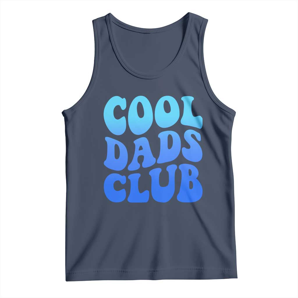 Cool Dads Club Blue Typography Tank Top Fathers Day Gift