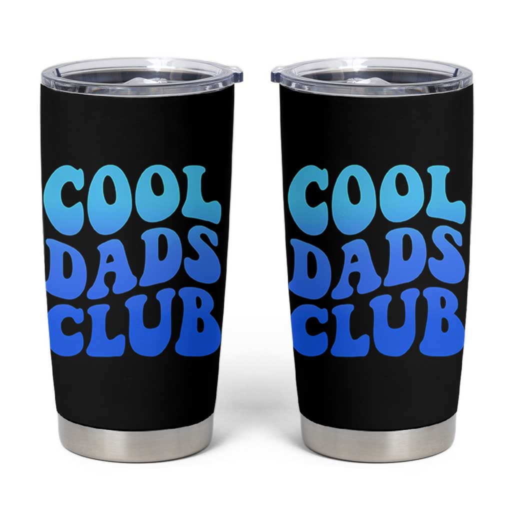 Cool Dads Club Blue Typography Tumbler Cup Fathers Day Gift