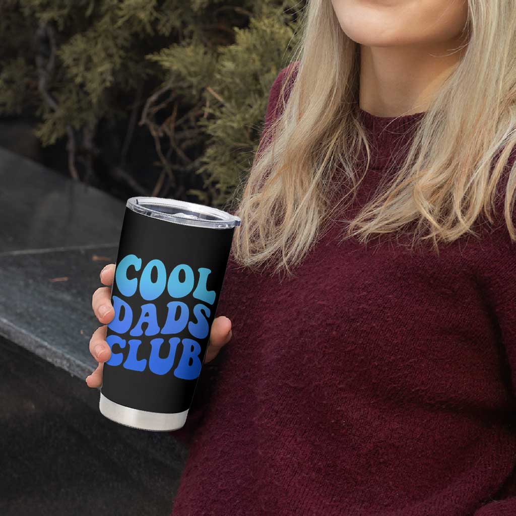 Cool Dads Club Blue Typography Tumbler Cup Fathers Day Gift