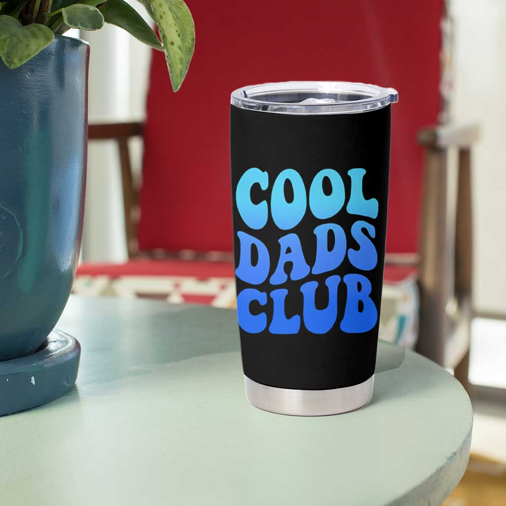 Cool Dads Club Blue Typography Tumbler Cup Fathers Day Gift