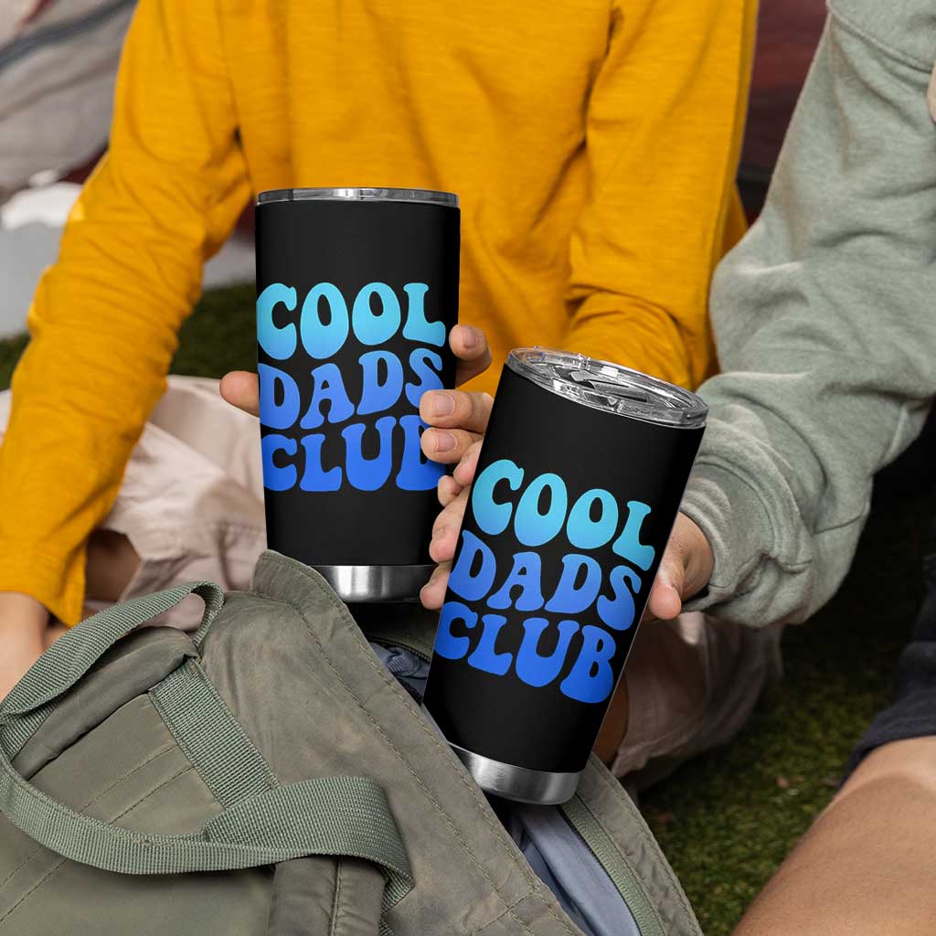 Cool Dads Club Blue Typography Tumbler Cup Fathers Day Gift