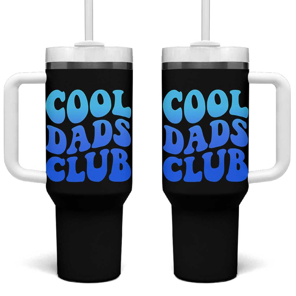 Cool Dads Club Blue Typography Tumbler With Handle Fathers Day Gift
