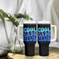 Cool Dads Club Blue Typography Tumbler With Handle Fathers Day Gift
