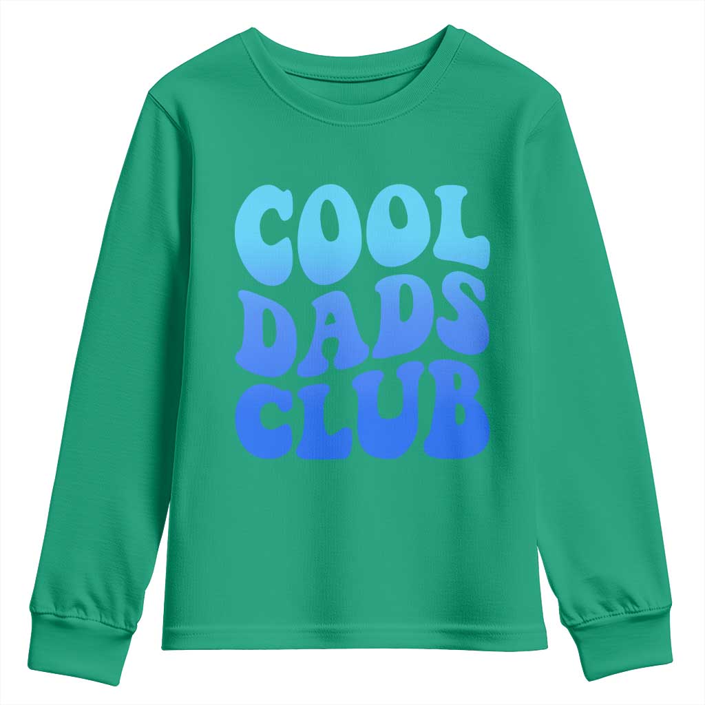 Cool Dads Club Blue Typography Youth Sweatshirt Fathers Day Gift
