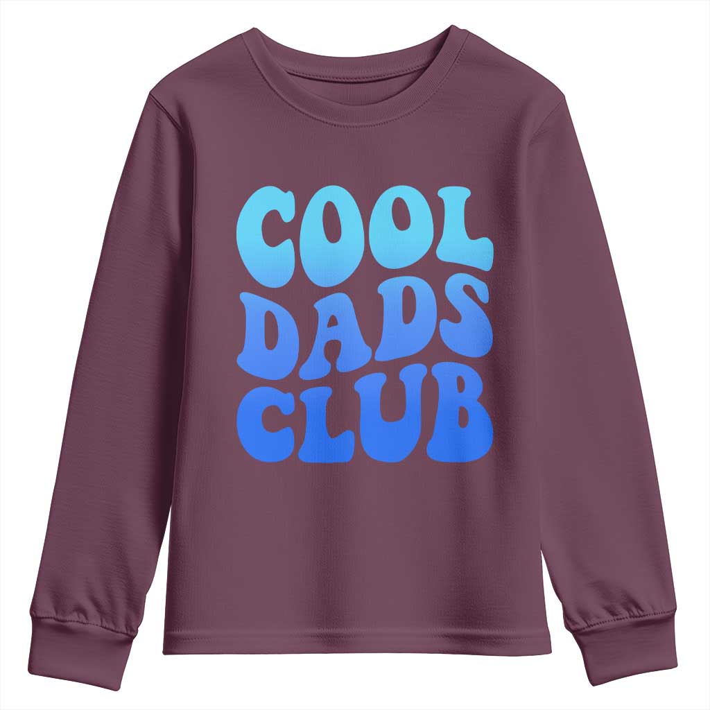 Cool Dads Club Blue Typography Youth Sweatshirt Fathers Day Gift
