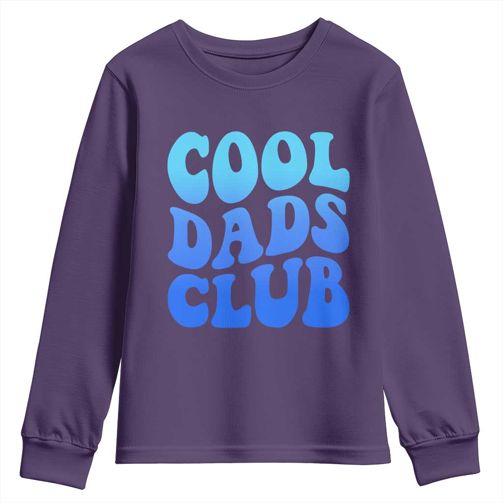 Cool Dads Club Blue Typography Youth Sweatshirt Fathers Day Gift