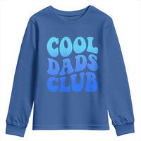 Cool Dads Club Blue Typography Youth Sweatshirt Fathers Day Gift