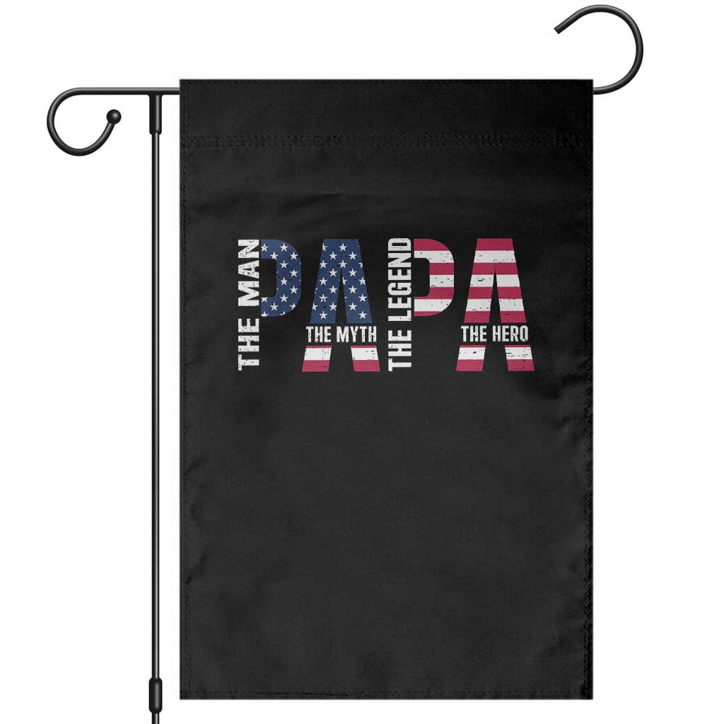 Vintage American Flag Papa The Man The Myth The Legend Garden Flag Fathers Day Gift