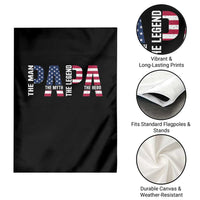 Vintage American Flag Papa The Man The Myth The Legend Garden Flag Fathers Day Gift