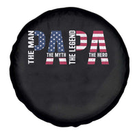 Vintage American Flag Papa The Man The Myth The Legend Spare Tire Cover Fathers Day Gift
