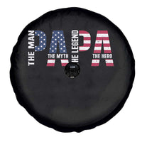 Vintage American Flag Papa The Man The Myth The Legend Spare Tire Cover Fathers Day Gift