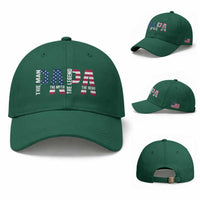 Vintage American Flag Papa The Man The Myth The Legend Baseball Cap Fathers Day Gift