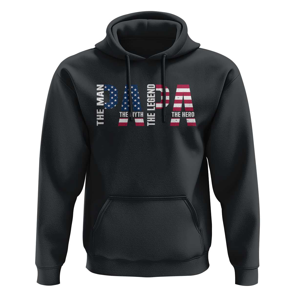 Vintage American Flag Papa The Man The Myth The Legend Hoodie Fathers Day Gift