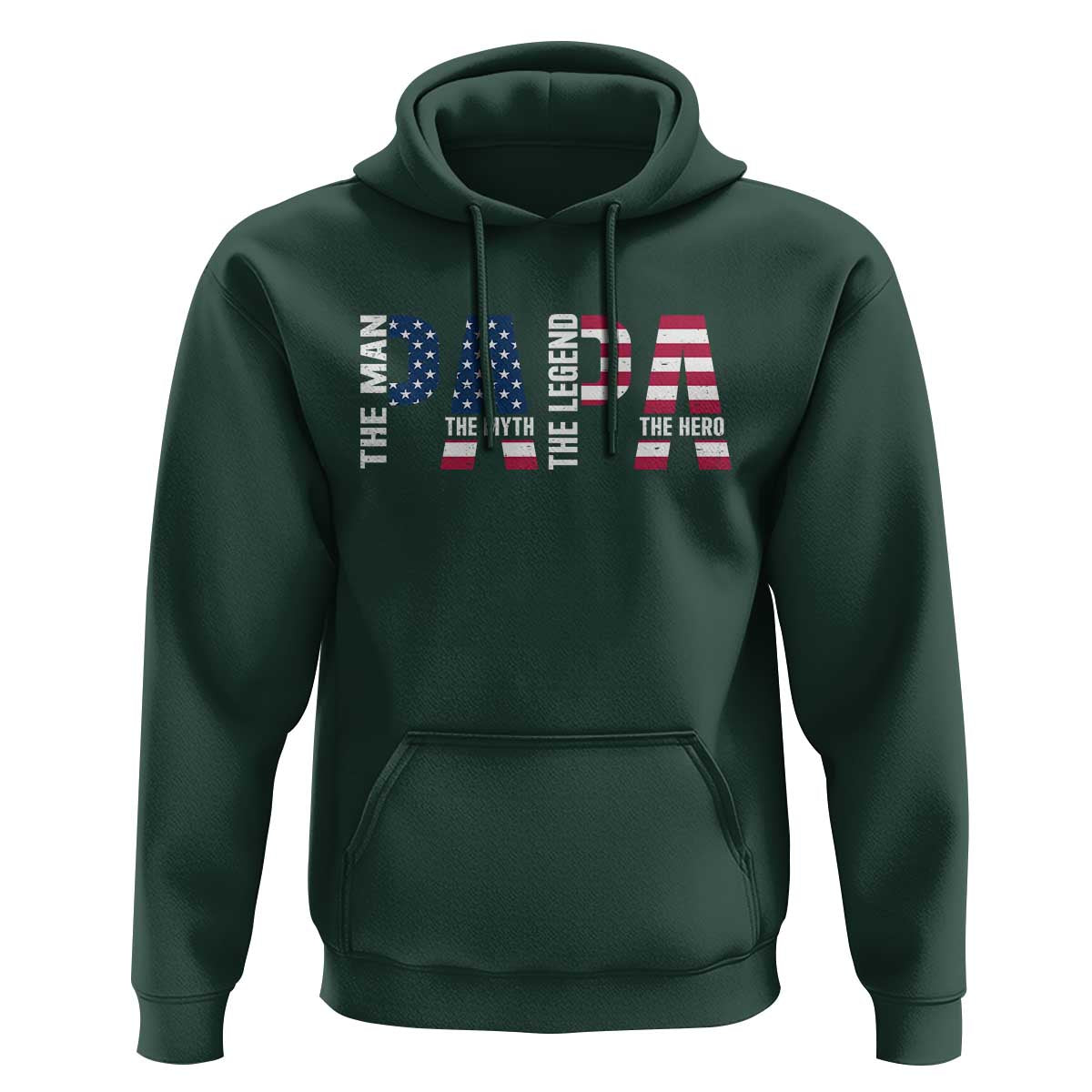 Vintage American Flag Papa The Man The Myth The Legend Hoodie Fathers Day Gift