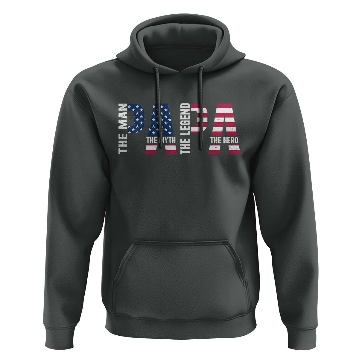 Vintage American Flag Papa The Man The Myth The Legend Hoodie Fathers Day Gift