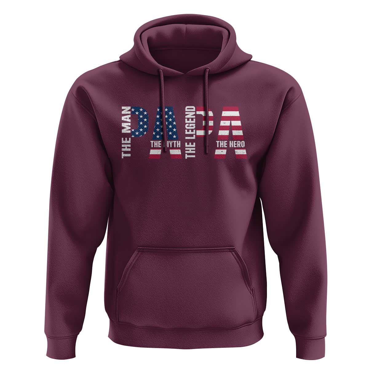Vintage American Flag Papa The Man The Myth The Legend Hoodie Fathers Day Gift