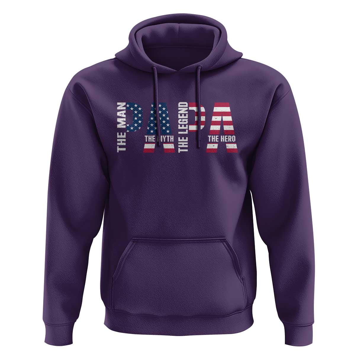 Vintage American Flag Papa The Man The Myth The Legend Hoodie Fathers Day Gift