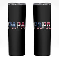 Vintage American Flag Papa The Man The Myth The Legend Skinny Tumbler Fathers Day Gift