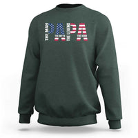 Vintage American Flag Papa The Man The Myth The Legend Sweatshirt Fathers Day Gift