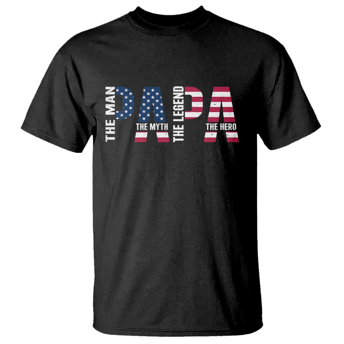 Vintage American Flag Papa The Man The Myth The Legend T Shirt Fathers Day Gift