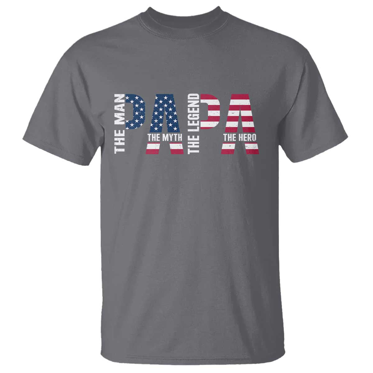 Vintage American Flag Papa The Man The Myth The Legend T Shirt Fathers Day Gift
