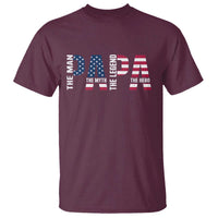 Vintage American Flag Papa The Man The Myth The Legend T Shirt Fathers Day Gift