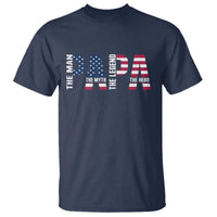 Vintage American Flag Papa The Man The Myth The Legend T Shirt Fathers Day Gift