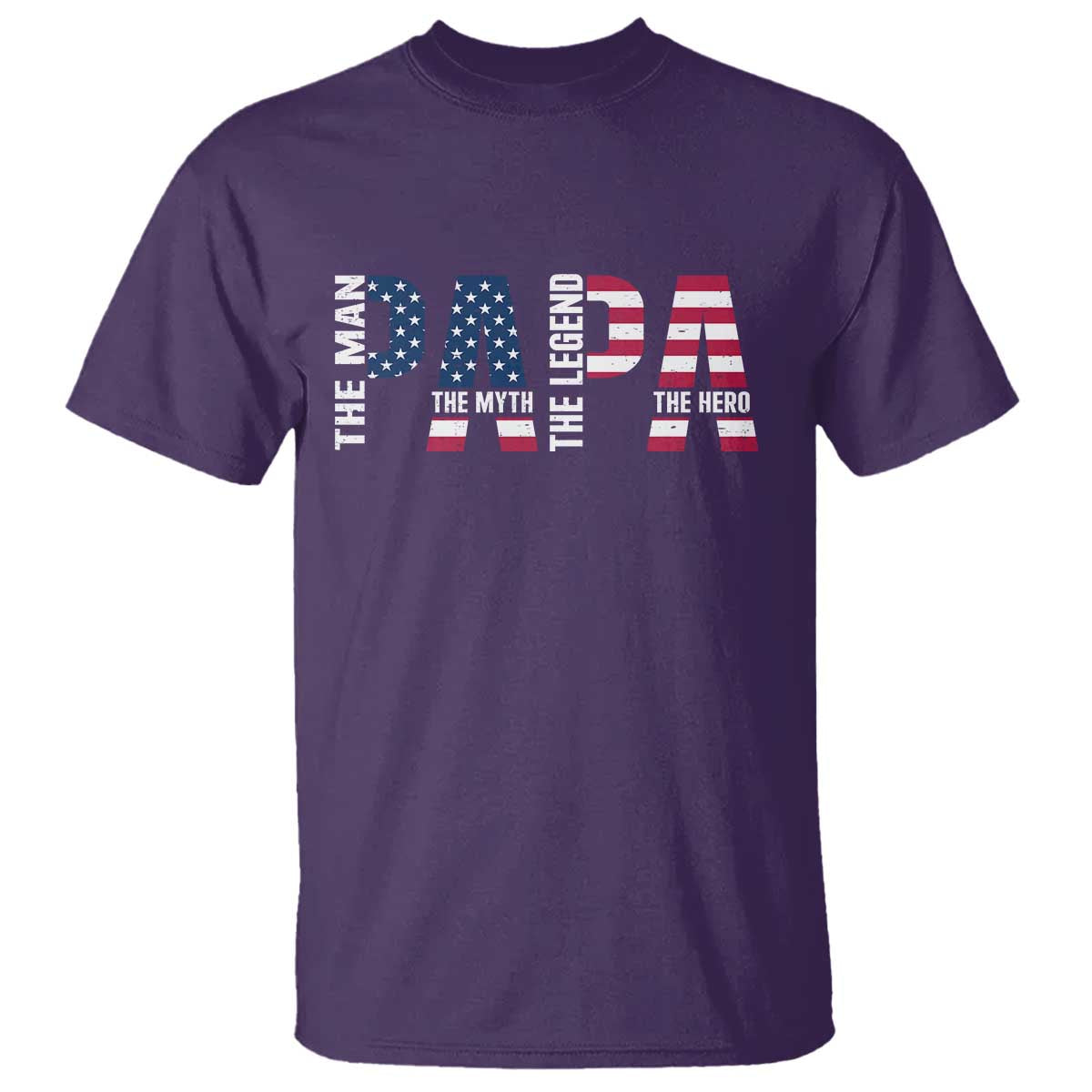 Vintage American Flag Papa The Man The Myth The Legend T Shirt Fathers Day Gift