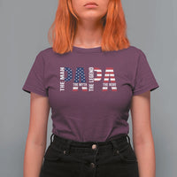 Vintage American Flag Papa The Man The Myth The Legend T Shirt For Women Fathers Day Gift