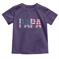 Vintage American Flag Papa The Man The Myth The Legend Toddler T Shirt Fathers Day Gift